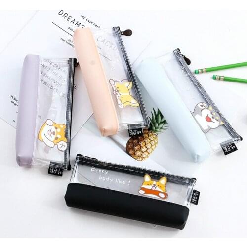 Animal Pencil Case Shiba Inu Pencil Case Stationery Bag Korean Version Pencil Case MBD120-123-6 Cute Pencil Case School Supplies