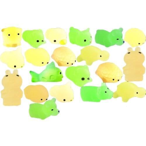 20pcs Kids Luminous Ball Squeeze Toys Glow-in-the-Dark Funny Soft Toys Antistress Cluster Fluorescence Toys For Children