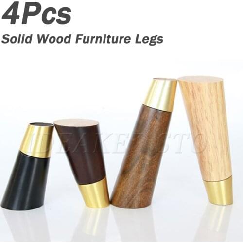 4PCS Solid Wood Furniture Legs Replacement For Table Sofa Cabinet Couch TV Stands Leg