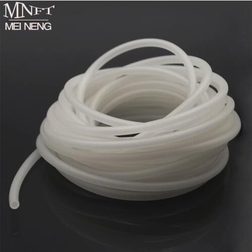 MNFT 5 Meters/Bag Blue Glow Luminous Tube Sea Fishing Line White Soft Tube for Fishing Rig Making Accessories 2.5mm