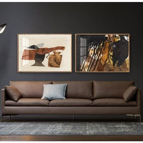 Retro Abstract Style Classic Wall Art Canvas Poster and Print Canvas Painting Decorative Picture for Living Room Home Decor