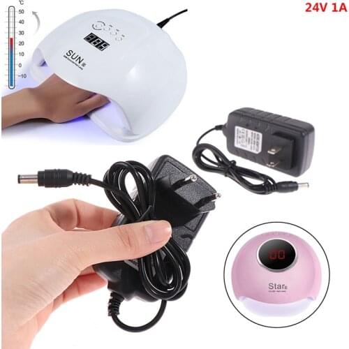24V 1A Power Supply Adapter Charger 24W UV LED Lamp Nail Dryer Nail Art Tools