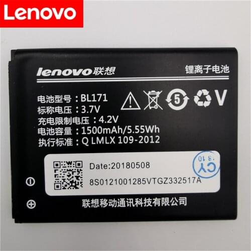 100% New BL171 BL 171 Phone Battery For Lenovo A60 A65 A319 A500 A368 A390 A390T A356 A370E BL-171 1500mAh Replacement Batteries