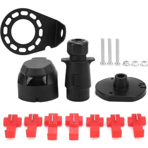 Accesorios automovil araba aksesuar Trailer Plug Connector Kit 7 Pin 92x50mm Universal Corrosion Resistant Iron Durable car