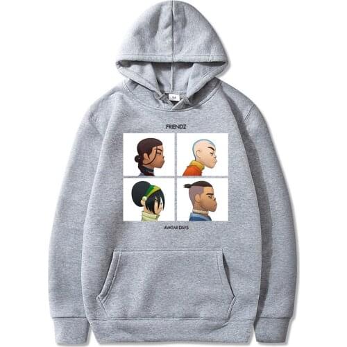 Avatar The Last Airbender Anime Hoodies Fashion Manga Four Elements Wate Earth Fire Air Representative Print Winte Sweatshirt