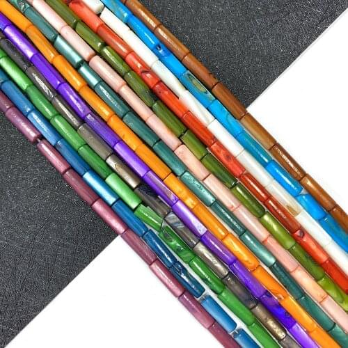 5pcs/bag of Exquisite Rectangular Natural Freshwater Shell Beads 1x5mm/1x10mm DIY Handmade Jewelry Accessories Ladies Jewelry