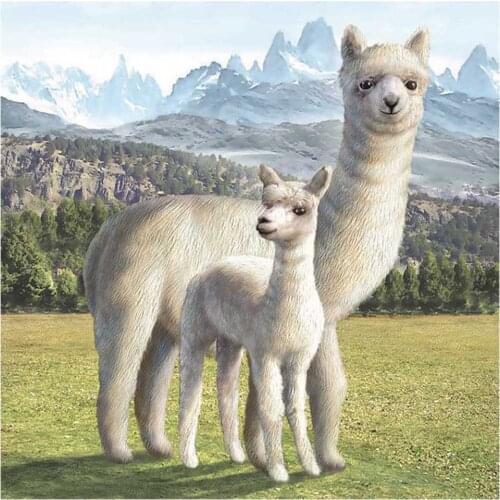 Dpsprue Full 5d Diy Diamond Painting Cross Stitch Animal Alpaca Diamond Embroidery Kit Mosaic Home Artworks Decor Gift