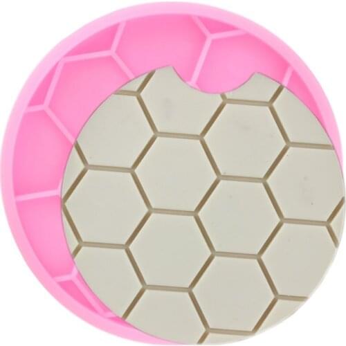 Football Hexagon Geode Car Coaster Mold Agate Resin Silicone Molds DIY Craft Keychain Epoxy Mould Candy Chocolate Fondant Moulds