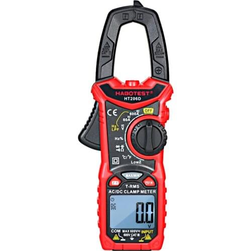 HT206A/HT206B/HT206D Digital clamp meter true rms pinza amperimetrica multimeter clamp AC/DC Amp Meter