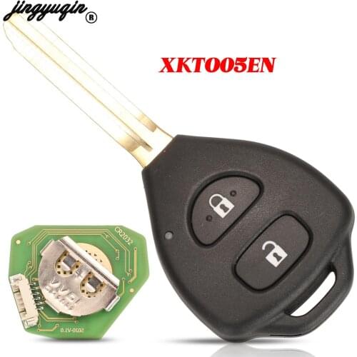 Jingyuqin 2 Buttons Xhorse XKTO05EN VVDI Wired Universal Remote Car Key For Toyota Style Flat VVDI2 Key Tool English