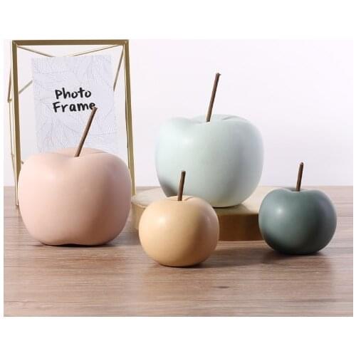 Modern Style Home Decor Ceramic Apple Figurines Creative Arts & Crafts Home Decoration Accessories Sweet Ornaments For Wedding