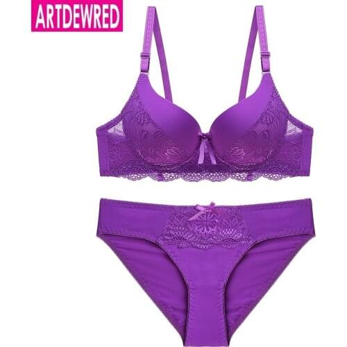 Sexy Lace Bra Sets For Women Bra Comfortable Underwear Set Solid Crop Top Female Lingerie Set Brassiere Bra and Panty Sets