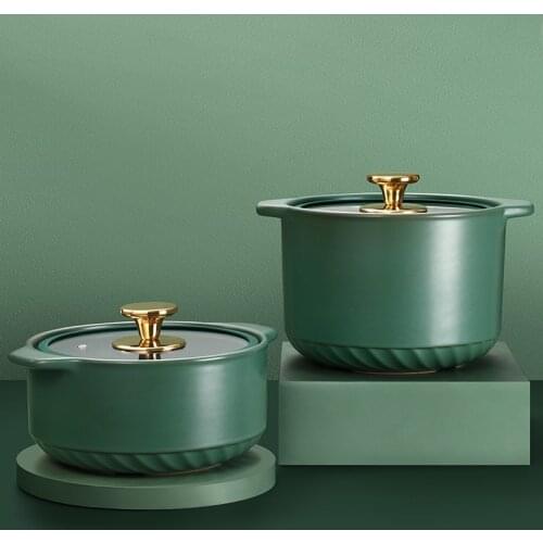 Ceramic Multifunctional Soup Stock Pots Cute Milk Casserole Non Stick Soup Stock Pots Hotpot Casserole Cuisine Cookware DG50TG