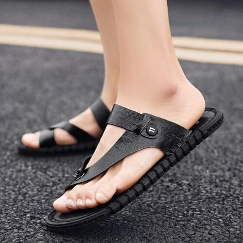 Sandalia Masculino Sandalias For Man Sandals Shoes Men Hombre Cuero 2020 Beach Flip Flops Summer Rubber Sandles Mens