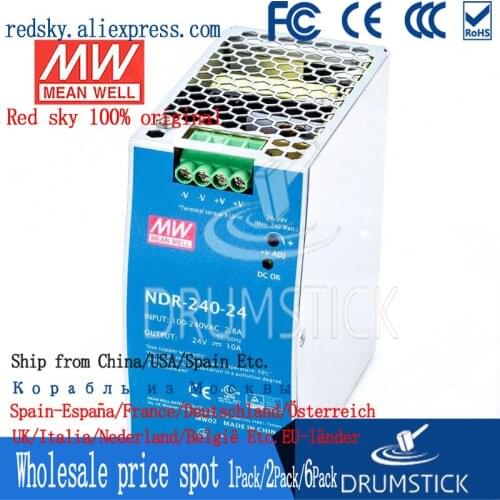 Friendly MEAN WELL 12Pack NDR-240-24 24V 10A meanwell NDR-240 240W Single Output Industrial DIN Rail Power Supply