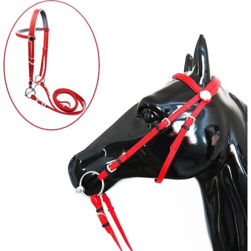 1set Durable Horse Head Collar Halter Horse Riding Bridle Horse Riding Equipment Halter PVC Horse Equestrian Accessories