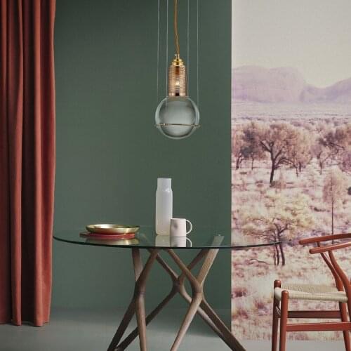 Simple living room background wall crystal ball chandelier hotel bedroom bedside dining room designer Art Chandelier