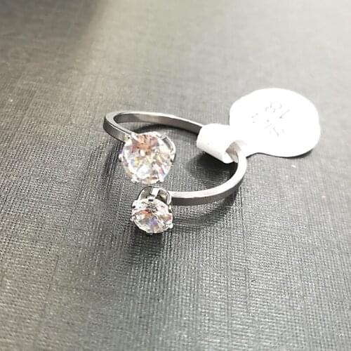 Romantic Crystal Ring With Silver Color Stainless Steel Ring Circle For Women 36pcs/lot