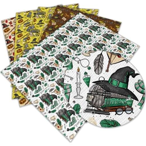 Cartoon owl hat printed synthetic leather 30 cm x 136 cm DIY craft accessories