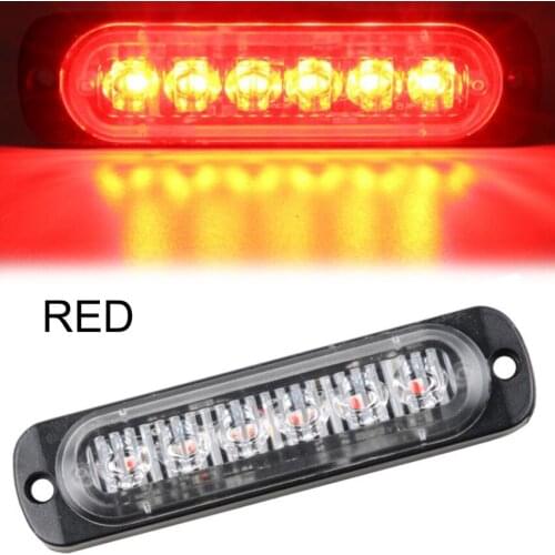 12-24V High Intensity Car LED Strobe Signal Warning Light Bar Car Security Alarm Grill Surface Mount Light Head Flashing Lamp