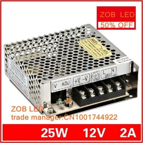 25W 2.1A LED Switching Power Supply,100~120V/200~240V AC input,Output power suply 12V in stocks--2PCS/LOT
