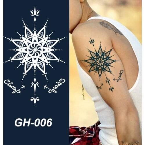 Juice Lasting Ink Tattoos Body Art Waterproof Temporary Tattoo Sticker Star Totem Arm Fake Wings Angel Cool Girl Tattoo Sticker