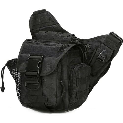 Military Tactical Waist Bag MOLLE Crossbody Military Hunting Cs Camo Hiking Shoulder Bag Durable Climbing Airsoft Fishing Bags