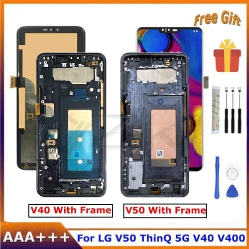 For LG V40 ThinQ LCD Display V405 6.4" V50 5G AAA+ Quality Touch Screen With frame V400C V500 Replacement Digitizer Assembly