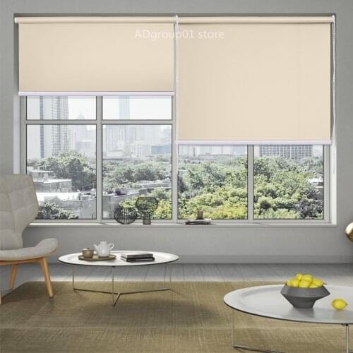 100% Blackout Waterproof Window Roller Shades Sun Block UV Protection Shade Blind for Bedroom Living Room Bathroom The Office