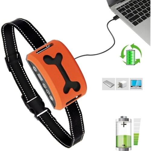 2020 New Style Pet Anti-Bark Electric Shock Collar Dog Training Item Intelligent Induction Vibration Shock Bark Stop Equipment