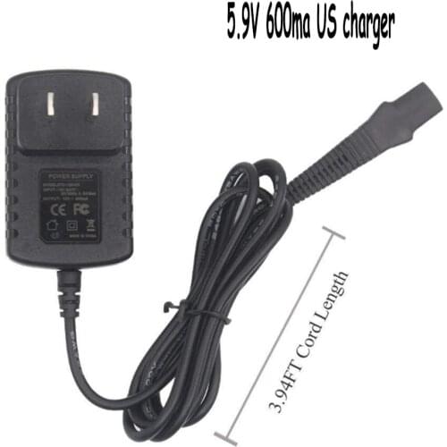 5.9V 600ma US charger shaver charger for Braun electric shaver BL-3 series HC5010 HC5030 HC5050 HC5090 140S-1 150S-1 530s-4