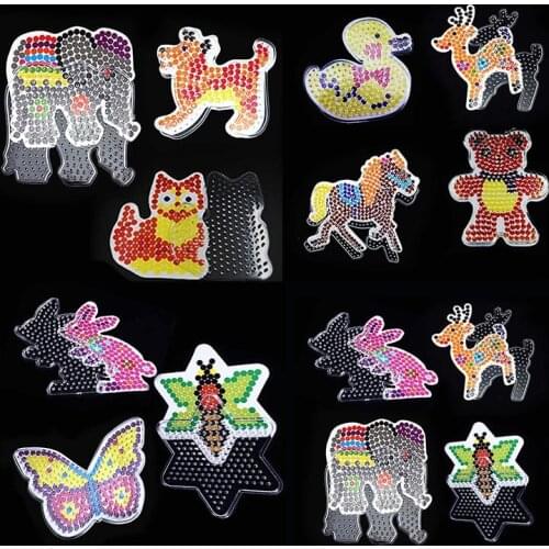 5mm 3D Puzzle Toys for Children Pegboards Patterns Templates for Hama Beads Toys Perler Beads Educational Toys Handmade Art