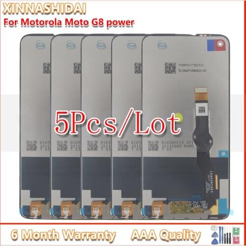 5 Pcs LCD Display For Motorola Moto G8 Power XT2041 XT2041-3 LCD Display Touch Screen Assembly Replacement