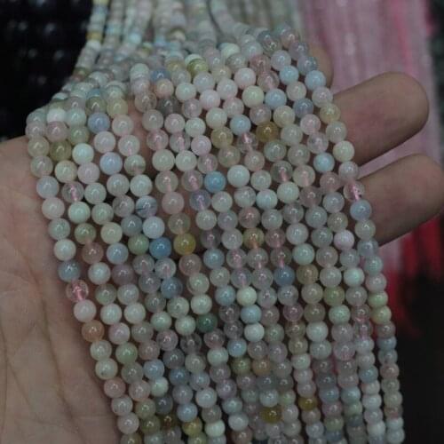 6mm round morgan stone beads natural GEM stone beads DIY spacer beads for jewelry making strand 15" wholesale