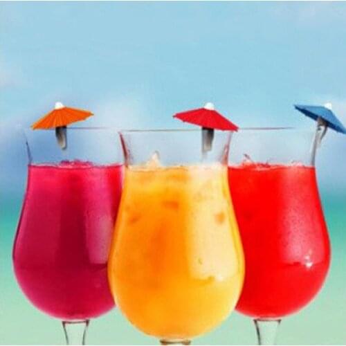 6PCS Umbrella Wine Glass Marker Silicone Umbrella Wine Glass Identifier Cup Distinguish Label Party Supplies