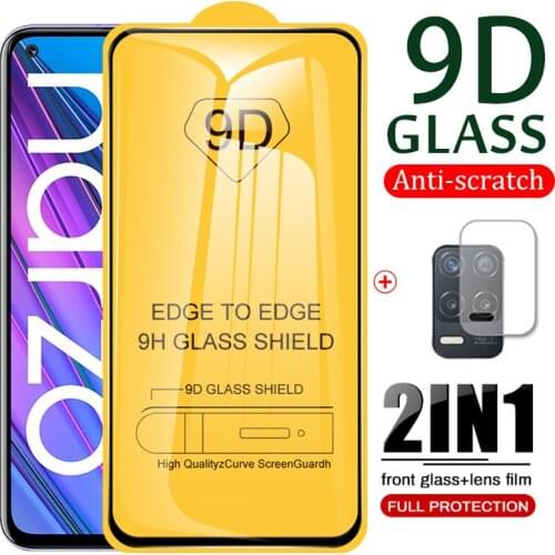 9d full glue tempered glasses realmi narzo 30 case for realme 8 gt neo c21 narzo 30a 30 5g glass screen protectors camera film