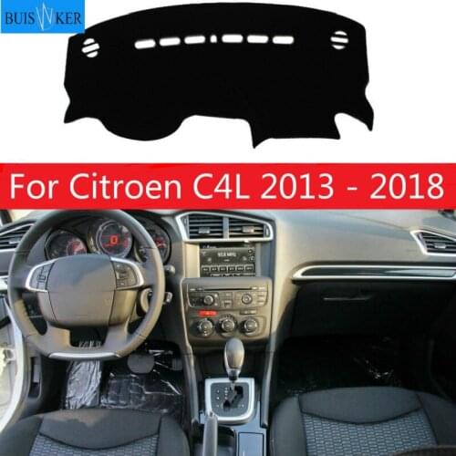 For Citroen C4L 2013 - 2018 Interior Accessories Auto Car Dashboard Cover Dash Mat Board Pad Carpet Dashmat Anti-UV Mats
