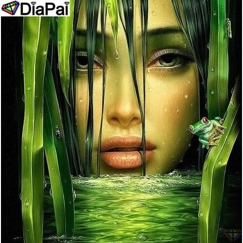 DIAPAI Square Round Drill 5D Diamond Painting Environmental Crafts Full Diamond Embroidery "Beauty frog" Home decor A26908
