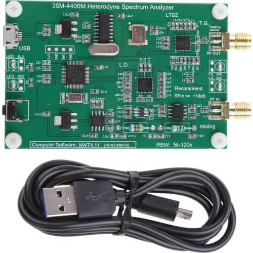 Single Circuit/Screen/Metal Casing Version 35M-4400M Spectrum Analyzer RF Frequency Domain Analysis Tool