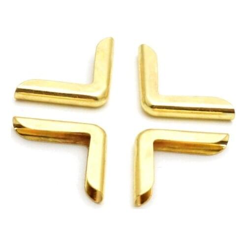Free Shipping 50 Gold Plated Book Scrapbooking Albums Menus Folders Corner Protectors 15x21mm F0916