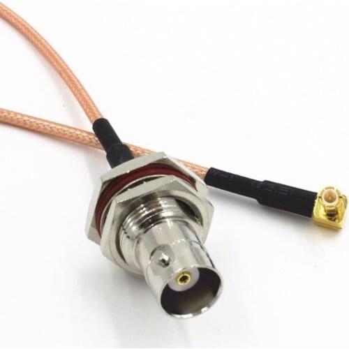 BNC Female Jack Bulkhead To MCX Male Plug RF Coaxial Connector 15cm Jumper Pigtail RG316 Cable Adapter