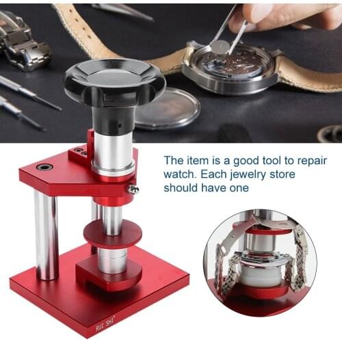 Watch Press Tool Precise Crystal Bezel Watch Back Case Closer Cover Press Screw Capping Machine with 20 Dies Watch Repair Tools