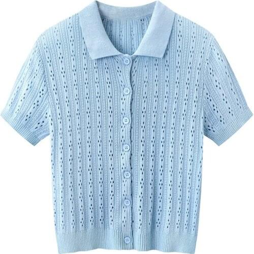 Oversize Women Soft Cotton Polo Collar T-shirt 2021 Summer Fashion Ladies College Style Sweet T-shirt Female Solid Color T-shirt