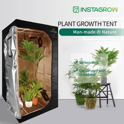 INSTAGROW Ultra Premium 1680D Canvas 90cmX90cmX180cm black Indoor Grow Tent, Grow Room Plant Growing ,Garden Greenhouses