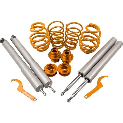 Coilover For Bmw E30 Series 3 Adjustable Suspension Coilovers Lowering SHOCK ABSORBER Kit 51mm front inserts