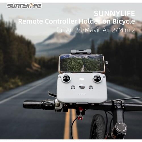 Sunnylife Remote Controller Bracket Bicycle Clamp Following Shot Remote Controller Holder for Mavic Air 2
