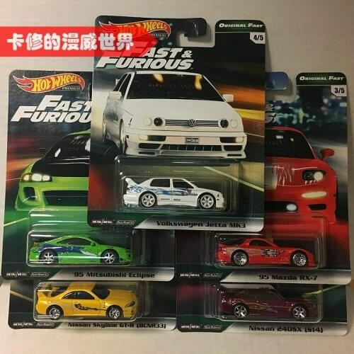 Hot wheels cars 1/64 fast & furious nissian 240SX Mazda RX7 Mitsubishi Eclipse Collectors metal car for boys gift