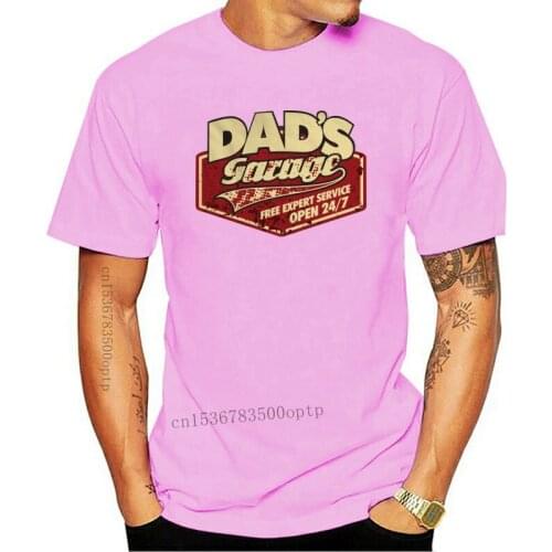 Dad Garage Mens Funny Car T Shirt - Mechanic Birthday Gift for Dad Summer Short Sleeves Cotton T-Shirt Fashion Short Sleeve