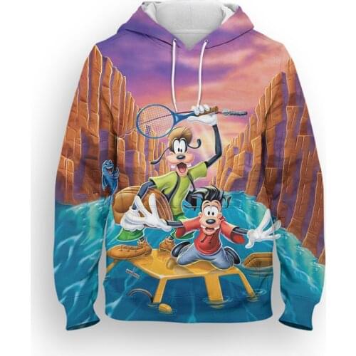 Goofy Disney Cartoon Anime Mens Hoodies Casual 3D Printed Womens Sweatshirts Oversized Harajuku Style Spring Children Clothes