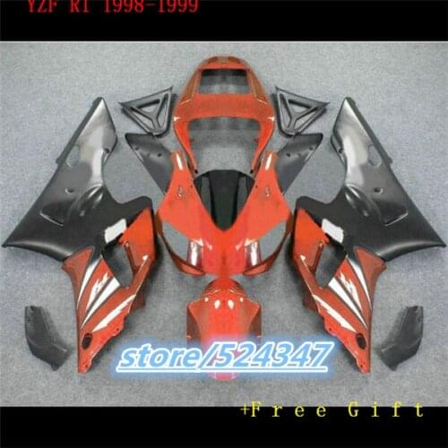 Nn-plastic fairings set for 1998 1999 YZF-R1 black brown body kits YZF R1 98 99 fairing kit Motorcycle Accessories & Parts